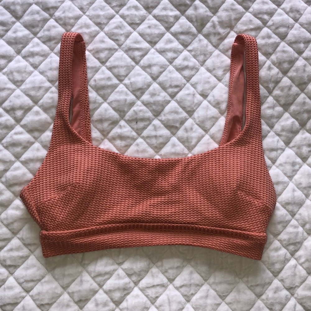 Aerie Coral Bikini Top